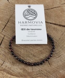 Bracelet Oeil de Taureau - Perles 4mm, 1 pièce